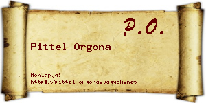 Pittel Orgona névjegykártya